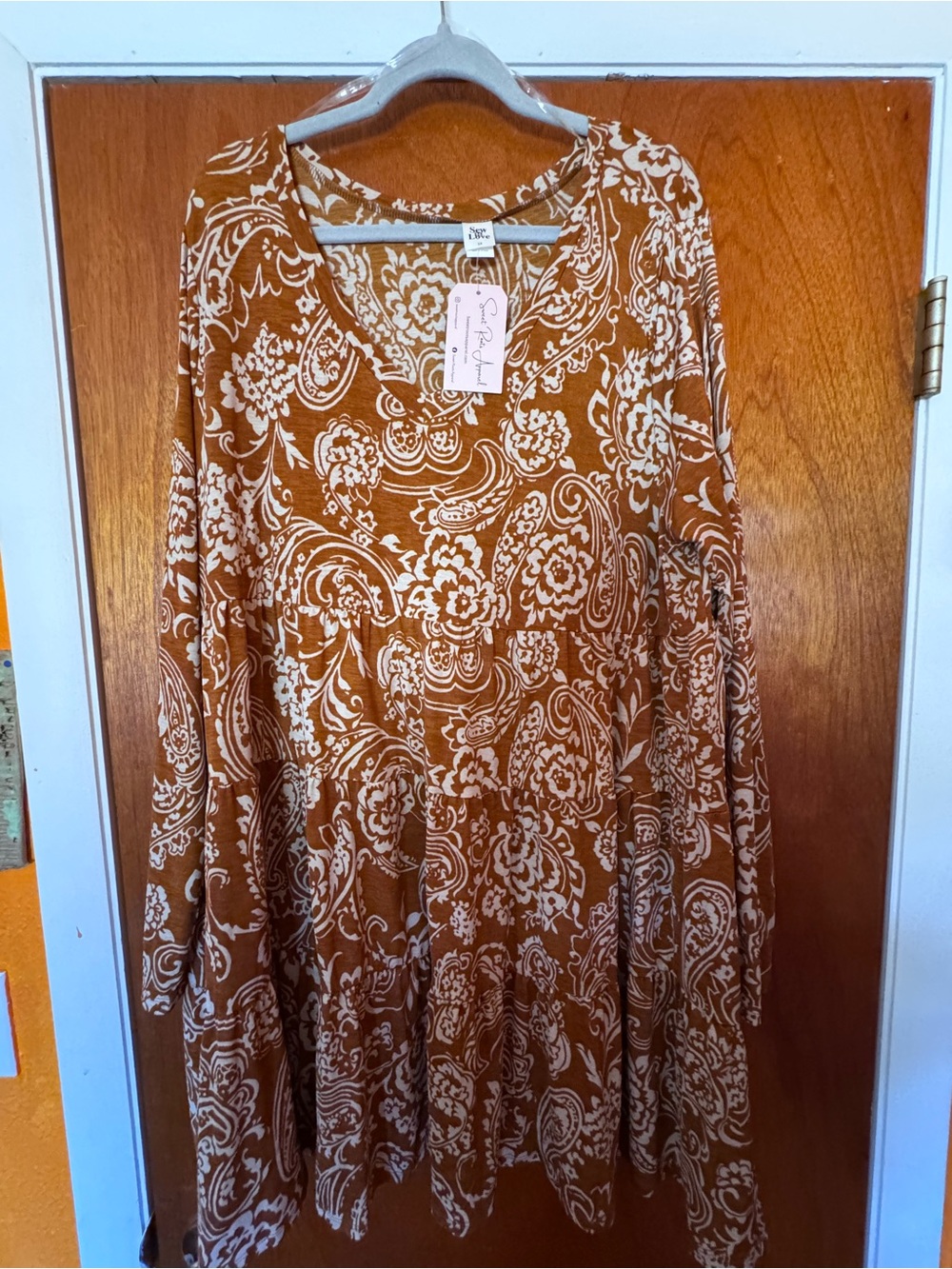 Sew In Love Mustard Paisley Tunic Top